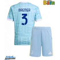 Juventus Gleison Bremer #3 Bortedraktsett Barn 2025-26 Kortermet (+ Korte bukser)